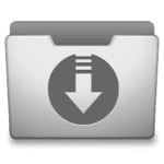 grey download icon